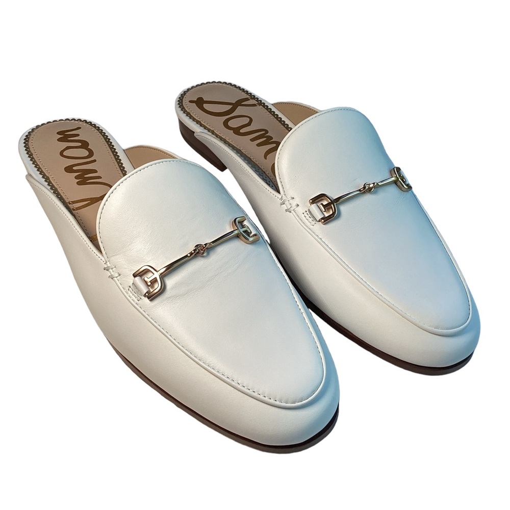 NIB Sam Edelman Linnie White Leather Mule